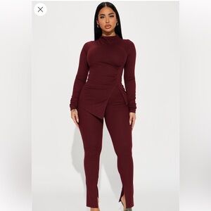 Miranda Leggings set Burgundy